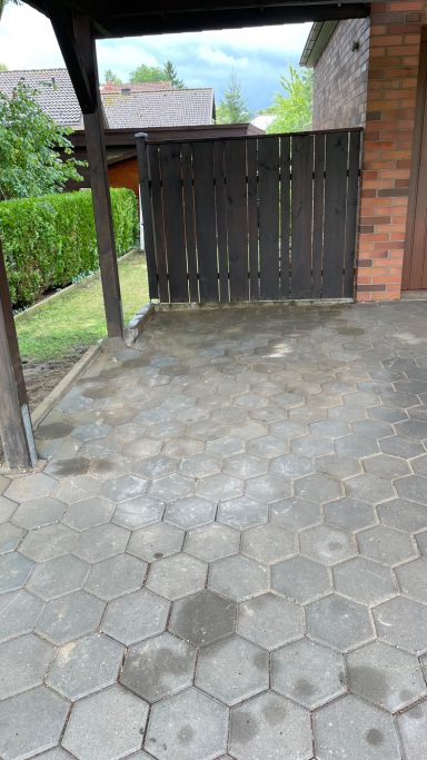 Ausbesserungen am Pflaster